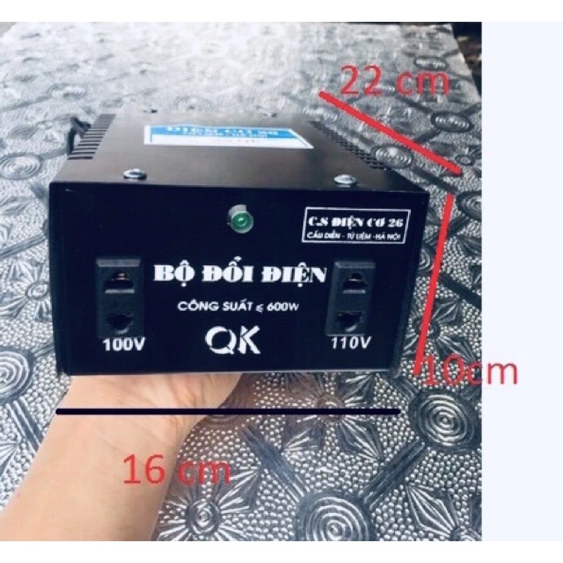 đổi nguồn 220 vôn xuống 110 vôn,100 vôn công suất 600va